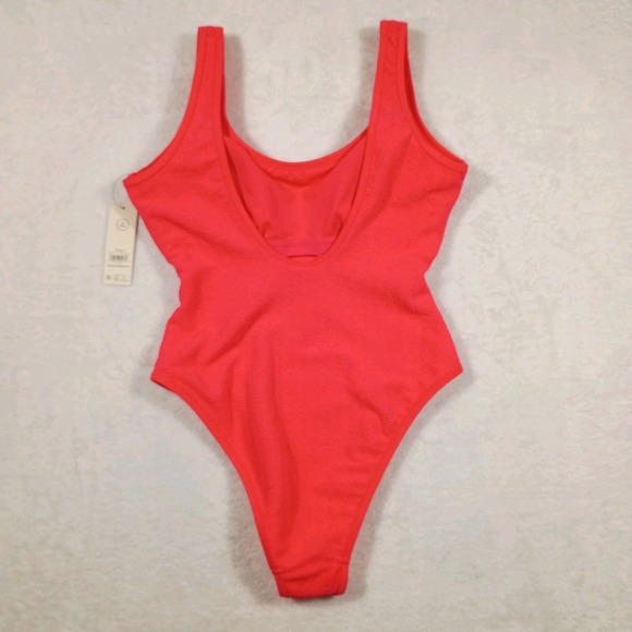 No Boundaries One Piece Bathing Suit Coral Flame Size Medium 8-10 New With Tags - Picture 4 of 9